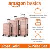 imageAmazon Basics 30Inch Hardside Checked Luggage Hardshell Suitcase With Wheels Expandable For Up to 15 More Space With ScratchResistant Surface Four Multidirectional Wheels Rose GoldRose Gold