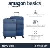 imageAmazon Basics 30Inch Hardside Checked Luggage Hardshell Suitcase With Wheels Expandable For Up to 15 More Space With ScratchResistant Surface Four Multidirectional Wheels Rose GoldNavy Blue