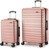 imageAmazon Basics 30Inch Hardside Checked Luggage Hardshell Suitcase With Wheels Expandable For Up to 15 More Space With ScratchResistant Surface Four Multidirectional Wheels Rose GoldRose Gold