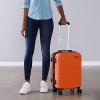 imageAmazon Basics 30Inch Hardside Checked Luggage Hardshell Suitcase With Wheels Expandable For Up to 15 More Space With ScratchResistant Surface Four Multidirectional Wheels Rose GoldOrange