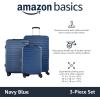 imageAmazon Basics 30Inch Hardside Checked Luggage Hardshell Suitcase With Wheels Expandable For Up to 15 More Space With ScratchResistant Surface Four Multidirectional Wheels Rose GoldNavy Blue