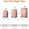imageAmazon Basics 30Inch Hardside Checked Luggage Hardshell Suitcase With Wheels Expandable For Up to 15 More Space With ScratchResistant Surface Four Multidirectional Wheels Rose GoldRose Gold