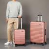 imageAmazon Basics 30Inch Hardside Checked Luggage Hardshell Suitcase With Wheels Expandable For Up to 15 More Space With ScratchResistant Surface Four Multidirectional Wheels Rose GoldRose Gold
