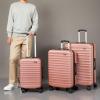 imageAmazon Basics 30Inch Hardside Checked Luggage Hardshell Suitcase With Wheels Expandable For Up to 15 More Space With ScratchResistant Surface Four Multidirectional Wheels Rose GoldRose Gold