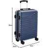 imageAmazon Basics Carry On Luggage Hardside 20inch Spinner with ScratchResistant Surface BlackNavy Blue