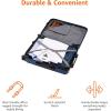 imageAmazon Basics Carry On Luggage Hardside 20inch Spinner with ScratchResistant Surface BlackNavy Blue
