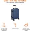 imageAmazon Basics Carry On Luggage Hardside 20inch Spinner with ScratchResistant Surface BlackNavy Blue
