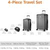 imageAmazon Basics Hardside CarryOn Spinner 4piece set BlackBlack