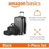 imageAmazon Basics Hardside CarryOn Spinner 4piece set BlackBlack