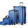 imageAmazon Basics Hardside CarryOn Spinner 4piece set BlackNavy Blue