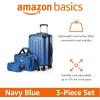 imageAmazon Basics Hardside CarryOn Spinner 4piece set BlackNavy Blue