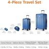 imageAmazon Basics Hardside CarryOn Spinner 4piece set BlackNavy Blue
