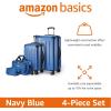 imageAmazon Basics Hardside CarryOn Spinner 4piece set BlackNavy Blue