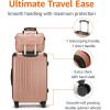 imageAmazon Basics Hardside CarryOn Spinner 4piece set BlackRose Gold