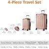 imageAmazon Basics Hardside CarryOn Spinner 4piece set BlackRose Gold