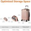 imageAmazon Basics Hardside CarryOn Spinner 4piece set BlackRose Gold