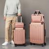 imageAmazon Basics Hardside CarryOn Spinner 4piece set BlackRose Gold