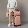 imageAmazon Basics Hardside CarryOn Spinner 4piece set BlackRose Gold