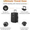 imageAmazon Basics Home Lifestyle Softside Entry Luggage Set 2 Pieces CarryOn 23Inch Tote 15Inch RedBlack