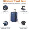 imageAmazon Basics Home Lifestyle Softside Entry Luggage Set 2 Pieces CarryOn 23Inch Tote 15Inch RedNavy Blue