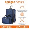 imageAmazon Basics Home Lifestyle Softside Entry Luggage Set 2 Pieces CarryOn 23Inch Tote 15Inch RedNavy Blue