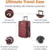 imageAmazon Basics Home Lifestyle Softside Entry Luggage Set 2 Pieces CarryOn 23Inch Tote 15Inch RedRed
