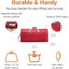 imageAmazon Basics Large Duffel Bag 100L for Travel Travel Bag with Multiple Zippered Pockets Lightweight yet Durable Nylon Material 50Pound Weight Capacity Red 325quotL x 17quotW x 115quotHRed