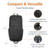 imageAmazon Basics Premium Travel Garment Bag with Shoulder Strap for Suits and Dresses Trifold 211 inch Black SolidBlack