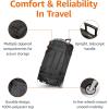 imageAmazon Basics Rolling Duffel Bag with Wheels Ripstop Luggage for Traveling Telescoping Handle 30quot BlackBlack