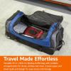 imageAmazon Basics Rolling Duffel Bag with Wheels Ripstop Luggage for Traveling Telescoping Handle 30quot BlackBlue