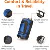 imageAmazon Basics Rolling Duffel Bag with Wheels Ripstop Luggage for Traveling Telescoping Handle 30quot BlackBlue