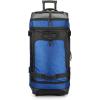 imageAmazon Basics Rolling Duffel Bag with Wheels Ripstop Luggage for Traveling Telescoping Handle 30quot BlackBlue