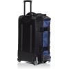 imageAmazon Basics Rolling Duffel Bag with Wheels Ripstop Luggage for Traveling Telescoping Handle 30quot BlackBlue