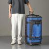 imageAmazon Basics Rolling Duffel Bag with Wheels Ripstop Luggage for Traveling Telescoping Handle 30quot BlackBlue