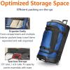 imageAmazon Basics Rolling Duffel Bag with Wheels Ripstop Luggage for Traveling Telescoping Handle 30quot BlackBlue