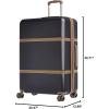 imageAmazon Basics Rolling Luggage Bag Wheels 267inch Vienna Spinner Suitcase Expandable BlackBlack
