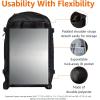 imageAmazon Basics Travel Backpack Carry On Flight Approved Lightweight Expandable Dual Use as Backpack or Shoulder Bag NavyBlack
