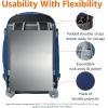 imageAmazon Basics Travel Backpack Carry On Flight Approved Lightweight Expandable Dual Use as Backpack or Shoulder Bag NavyNavy