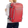 imageAmazon Basics Travel Backpack Carry On Flight Approved Lightweight Expandable Dual Use as Backpack or Shoulder Bag NavyRed