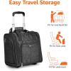 imageAmazon Basics Underseat Carry On Luggage with Wheels  14Inch Rolling Travel Bag BlackBlack Quilted