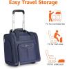 imageAmazon Basics Underseat Carry On Luggage with Wheels  14Inch Rolling Travel Bag BlackNavy