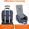 imageAmazon Basics Underseat Carry On Luggage with Wheels  14Inch Rolling Travel Bag BlackNavy
