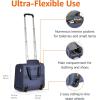 imageAmazon Basics Underseat Carry On Luggage with Wheels  14Inch Rolling Travel Bag BlackNavy