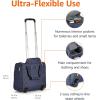 imageAmazon Basics Underseat Carry On Luggage with Wheels  14Inch Rolling Travel Bag BlackNavy Blue