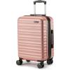 imageAmazon Basics 30Inch Hardside Checked Luggage Hardshell Suitcase With Wheels Expandable For Up to 15 More Space With ScratchResistant Surface Four Multidirectional Wheels Rose GoldRose Gold