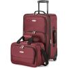 imageAmazon Basics Home Lifestyle Softside Entry Luggage Set 2 Pieces CarryOn 23Inch Tote 15Inch RedRed
