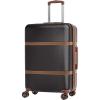 imageAmazon Basics Rolling Luggage Bag Wheels 267inch Vienna Spinner Suitcase Expandable BlackBlack