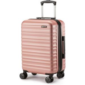 imageAmazon Basics 30Inch Hardside Checked Luggage Hardshell Suitcase With Wheels Expandable For Up to 15 More Space With ScratchResistant Surface Four Multidirectional Wheels Rose GoldRose Gold