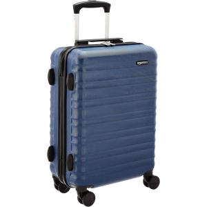 imageAmazon Basics Carry On Luggage Hardside 20inch Spinner with ScratchResistant Surface BlackNavy Blue