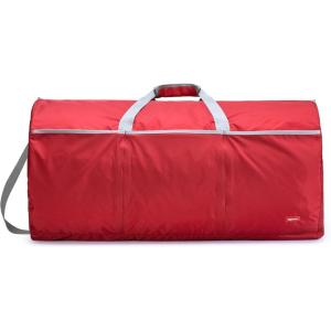 imageAmazon Basics Large Duffel Bag 100L for Travel Travel Bag with Multiple Zippered Pockets Lightweight yet Durable Nylon Material 50Pound Weight Capacity Red 325quotL x 17quotW x 115quotHRed